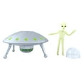 thumbnail image 3 of Toy Off the Wall Toys Alien UFO que brilla en la oscuridad con figura, 3 of 8