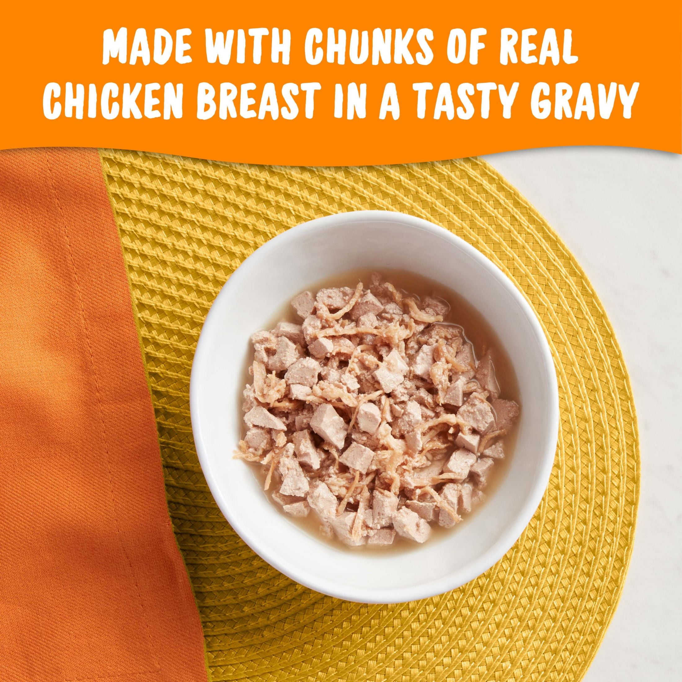 Meow Mix Chunks in Gravy Wet Cat Food With REAL Chicken Breast, 2.75 oz Cup (Packaging And Formulation Updates Underway)