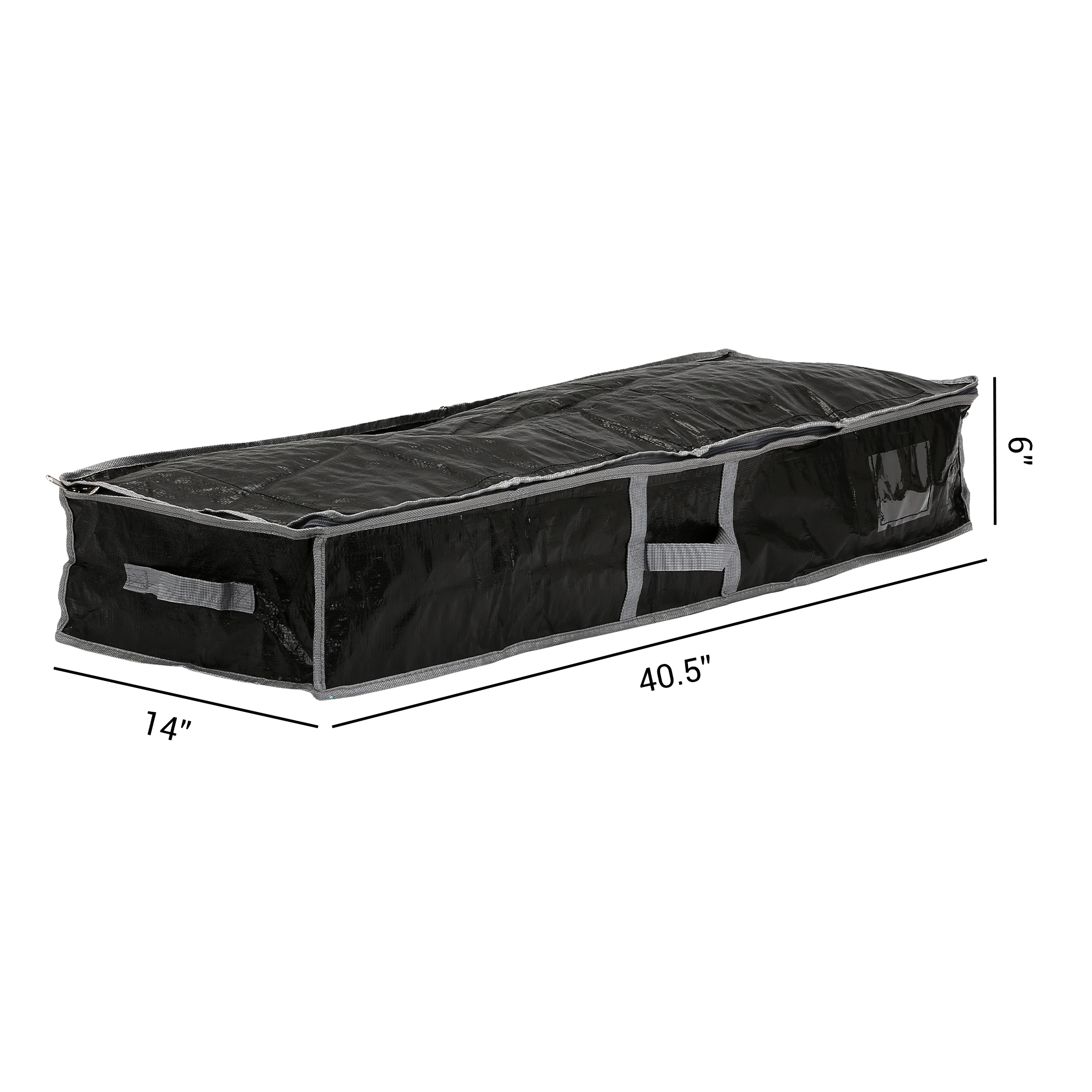 Unique Bargains 1 Pack Clothes Storage Bags Moving Bags Black 40.5*14*6in
