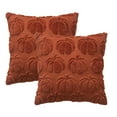 thumbnail image 2 of Fall Pillow Covers 18x18 Set of 2 Fall Decorations Thanksgiving Autumn Pumpkin Throw Pillow Cases Soft Plush Faux Fur Wool Couch Cushion Case for Chair Sofa Bedroom Living Room Home Decor, 2 of 6