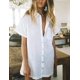 thumbnail image 2 of Xishao Mujer Vestido Corto de Playa Blusa de Manga Larga con Botones Cubrir Bikini Camisola y Pareos Blanco 17 Blanco 17 Xishao ropa, 2 of 2