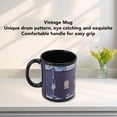 thumbnail image 2 of BIMZUC Vintage Drum Shape Coffee Mug 11 oz / 325 ml Ceramic Stainless Steel Cup with Spoon for Hot Cold Beverages Novelty Tea Cup Home Office Drinkware Black, 2 of 6