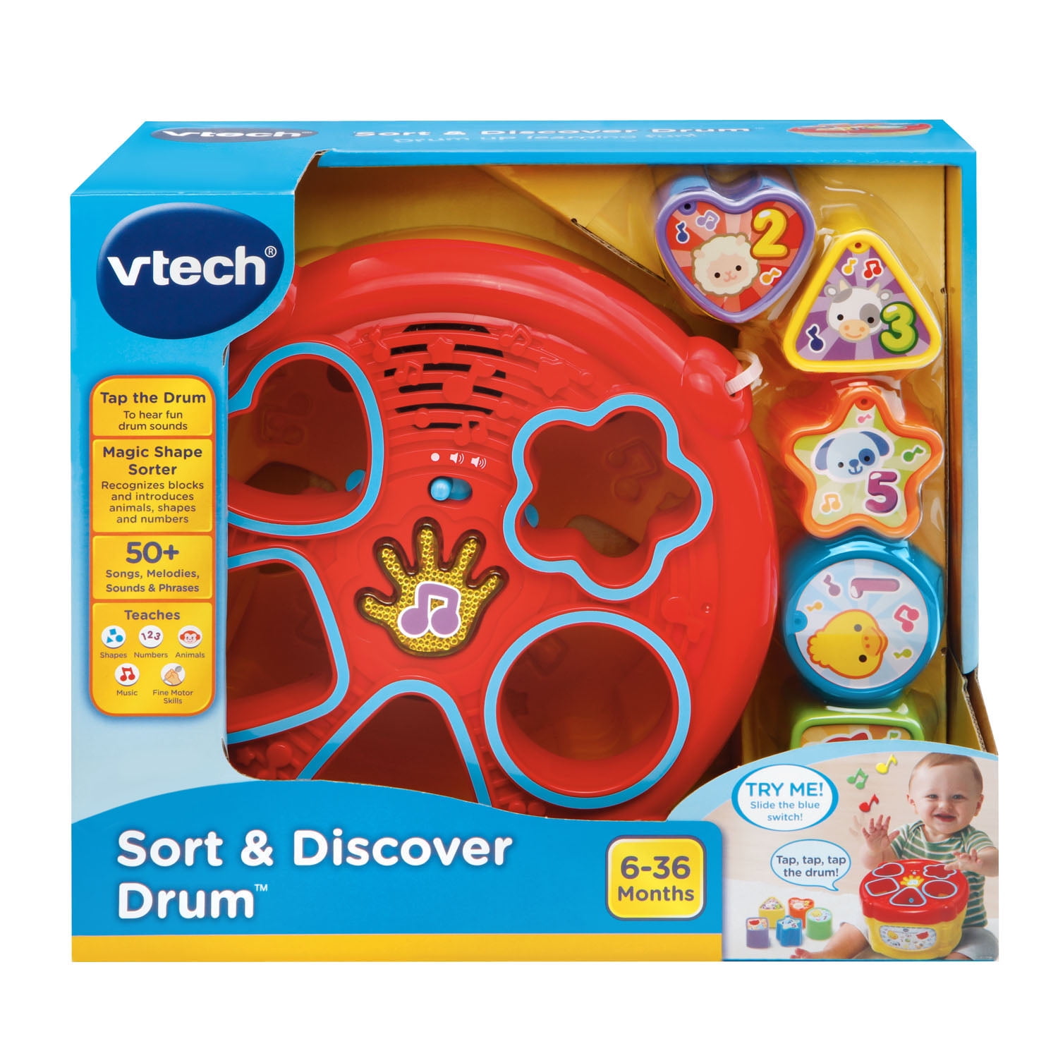VTech Baby Sort and Discover Drum A6 for sale online 