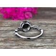 thumbnail image 3 of 1.75 Carat Round Cut Black Diamond Moissanite Engagement Ring On 10K White Gold Art Deco Anniversary Gift, 3 of 5