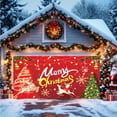 thumbnail image 1 of Adornos navideños, adornos navideños, regalos navideños, pancartas navideñas para puerta de garaje, gran cubierta para puerta de patio, cortina de fondo para porche de Feliz Navidad, suministros de de, 1 of 6
