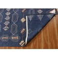 thumbnail image 6 of Casavani Flat Weave Geometric Outdoor Yoga Rug,Blue 3x3 ft, 6 of 6