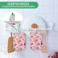 thumbnail image 4 of Yayeee Pot Holders Kitchen Heat Resistant with Pockets 7"x9.8" Cotton Oven Cooking Hot Pads, Light Pink Doughnuts, 4 of 7