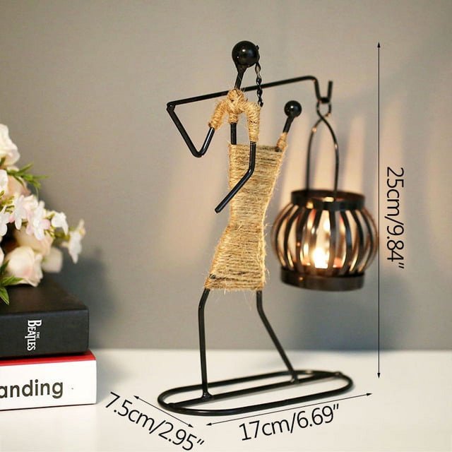 Candelabro creativo personalizado de estilo europeo, candelabro moderno de Iron Man, adornos artesanales de hierro, candelabro para decoración del hogar de boda