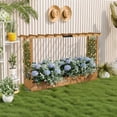 thumbnail image 2 of Ktaxon 78.7in Planter with Trellis & Pergola, Wide Wooden Raised Garden Bed for Outdoor Patio Backyard, Teak, 2 of 9