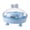 Blue, variant on Tuscom Cute Bunny Snack Storage Box with Lid, 2-Layer Snack Organizer Container for Candy, Fruits, BPA-Free Plastic Food Storage, 9.84 x 8.66in