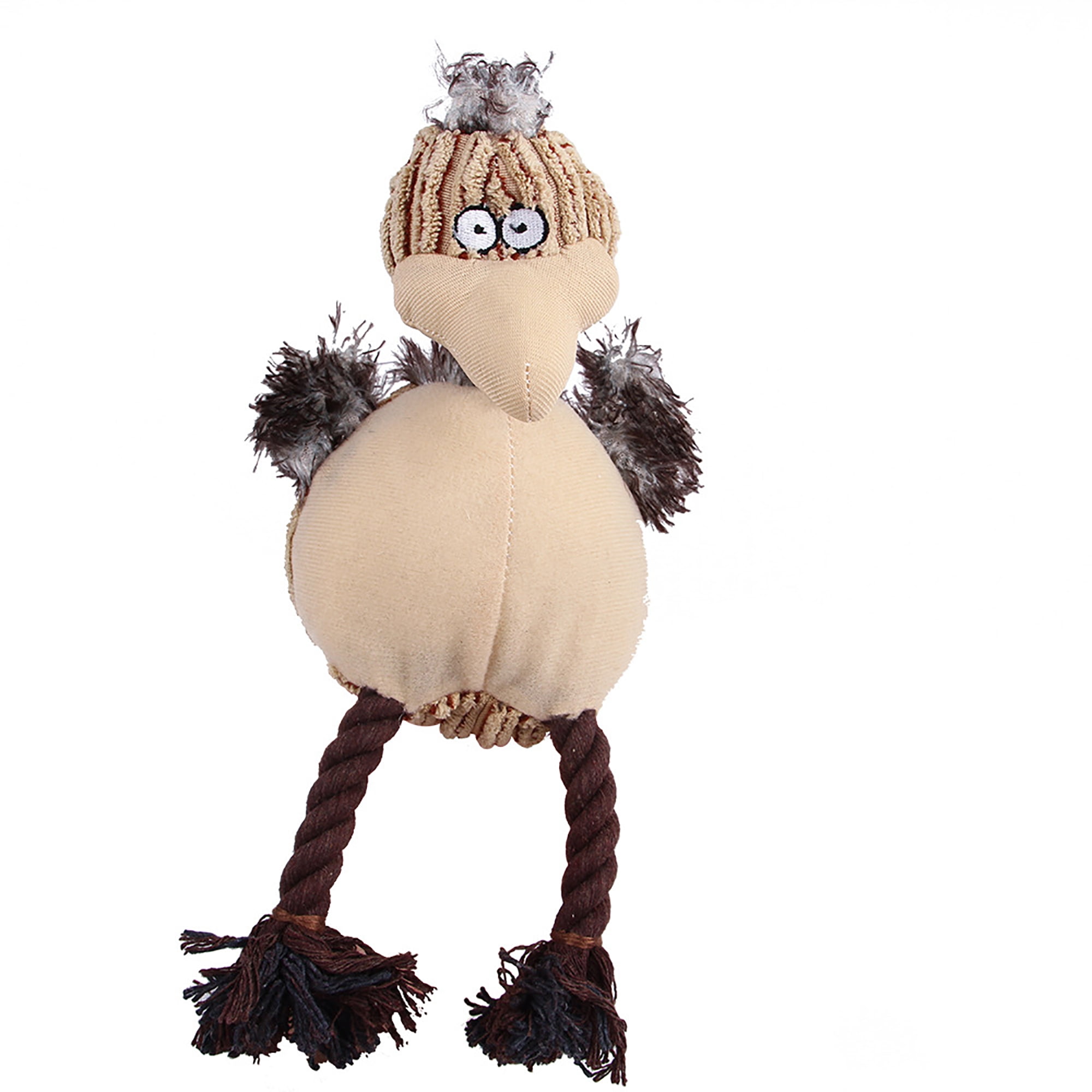 Kepooman Dog Chew Toy for Teething Chewing and Playtime, No Stuffing Plush Animal Dog Squeaky Toy for Small Medium Large Dog, Single, Brown Kepooman Dog Chew Toy for Teething Chewing and Playtime, No Stuffing Plush Animal Dog Squeaky Toy for Small Medium Large Dog, Single, Brown
