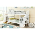 thumbnail image 5 of Stairway Bunk Bed With Sufficient Storage Drawers And Guard Rail, White Twintwin Practical Containers, 5 of 6
