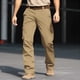 thumbnail image 1 of Pantalones largos para hombre, estilo casual, con cintura elástica y bolsillos, a la moda para exteriores, 1 of 9