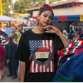 thumbnail image 2 of Egypt Flag + USA Flag Pride T-shirt | Egyptian + American Flag Rip 4th Of July | Viral Tees | Unisex - 3 Colors, 2 of 9