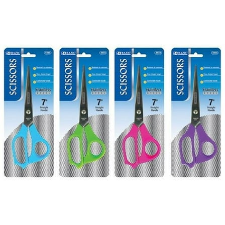 Bazic 4433     7'' Stainless Steel Scissors Pack of 24