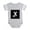 Heather Gray, variant on CafePress - Gothic Initial X - Cute Infant Baby Football Bodysuit