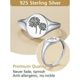 thumbnail image 6 of FindChic Sterling Silver Rings for Women November Chrysanthemum Birth Flower Adjustable Signet Ring Size 6-11 Valentines Christmas Birthday Jewelry Gift for Her/Mom, 6 of 9