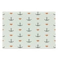 thumbnail image 1 of Anchor Cutting Board, Anchors and Hearts Romantic Beach Holiday Party Gathering Leisure Tour, Decorative Tempered Glass Cutting and Serving Board, Large Size, Vermilion Grey, by Ambesonne, 1 of 1