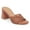 Brown, variant on Women Open Round Toe Woven Mules Slip on Cutout Chunky High Heels Casual Dressy Work Slide Sandals Size 10 Ivory