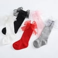 thumbnail image 4 of 5 Pack Newborn Baby Knee High Socks for Girls Toddler Kids Bows Ruffle Princess Sock, 4 of 8