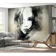 thumbnail image 6 of Tiptophomedecor Abstract Wallpaper Wall Mural - Mysterious Girl, 6 of 7