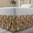 thumbnail image 1 of Vintage Bed Skirt, Repeated Motifs of Traditional Shapes Abstract Design on Earthy Tones, Elastic Bedskirt Dust Ruffle Wrap Around for Bedding Decor, 4 Sizes, Dark Sand Brown Maroon, by Ambesonne, 1 of 2