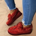 thumbnail image 2 of Zapatos de algodón para mujer 20 años invierno Europa y Estados Unidos arco zapatos cálidos planos de gran tamaño Mao Mao zapatos de mujer de gran tamaño, 2 of 6