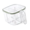 thumbnail image 2 of CAJA DE ESCUES DE 4 Compartimes Con Mayor Capacidad, Tapa Hermética, Tapa Fácil de Abrir para Cococina Casera, PlásTiCO, Transparente, 2 of 8