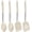 Khaki, variant on Gray Kitchen Utensil Set of 4, Silicone Heads with Steel Handles, Solid Spatulas, Slotted Spoons, Turners for Non-Stick Cookware, Heat Resistant