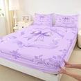 thumbnail image 3 of Feelyou Retro Purple Bow Kid Bed Sheets, Bohemian Flower King Sheets, 4-Piece, 3 of 7