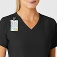 thumbnail image 6 of Wink W123 Women's Stylized V-Neck Scrub Top, Black, S Womens, 6 of 6