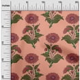 thumbnail image 1 of oneOone Polyester Lycra Peach Fabric Floral Block Dress Material Fabric Print Fabric By The Yard 56 Inch Wide, 1 of 4