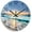 Blue2, variant on Beach Wall Clock Battery Operated 12 Inch Wooden Wall Clock Non-Tick Analog Blue Clock for Bedroom Living Room Office