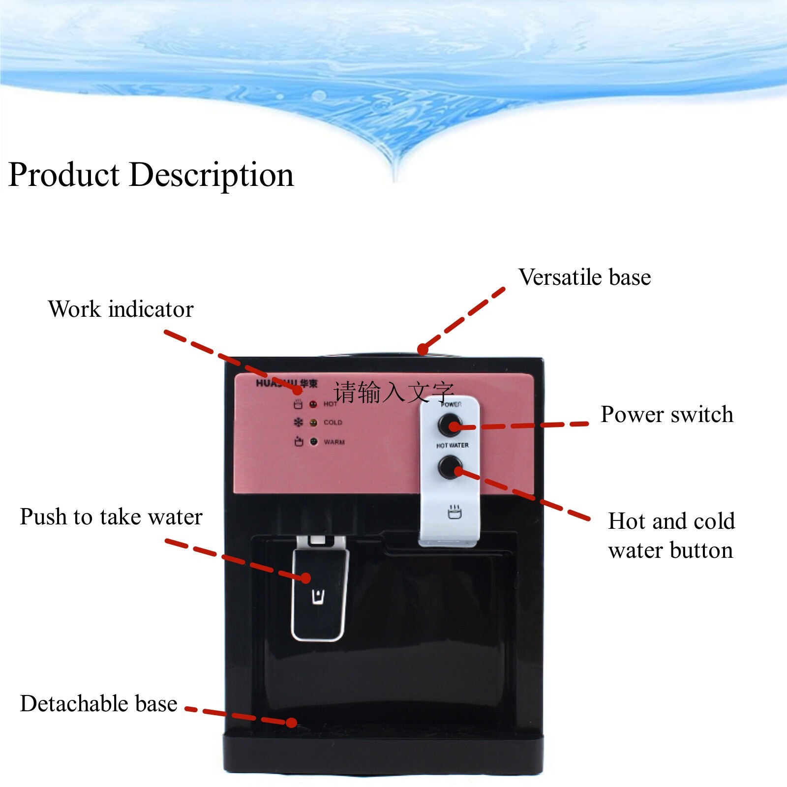 5 Gallon Desktop Electric Hot Cold Water Dispenser Drinking Machine Top Loading