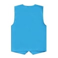 thumbnail image 2 of zdhoor Kids Volunteer Activities Vest Solid Color Button Down Waistcoat Boys Girls Waiter Bartender Top Sky Blue M/11, 2 of 5