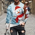 thumbnail image 2 of UVEASISHA Mens Christmas Graphic Tees Big and Tall Cute Santa Claus Print Long Sleeve Shirts Crewneck Fashion Xmas Tee Tops Holiday Cool Streetwear Multicolor 4XL, 2 of 5