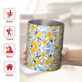 thumbnail image 5 of 12oz Coffee Tumblers Yellow Lemon Fruit Leaves Blue Pattern Stainless Steel Vacuum Insulated Travel Tumbler Coffee Cups Mug with Lid and Straw with Cleaning Brush for Cold & Hot Drinks, 5 of 5