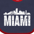 thumbnail image 4 of Inktastic Miami Skyline Grunge Boys or Girls Baby Bib, 4 of 4