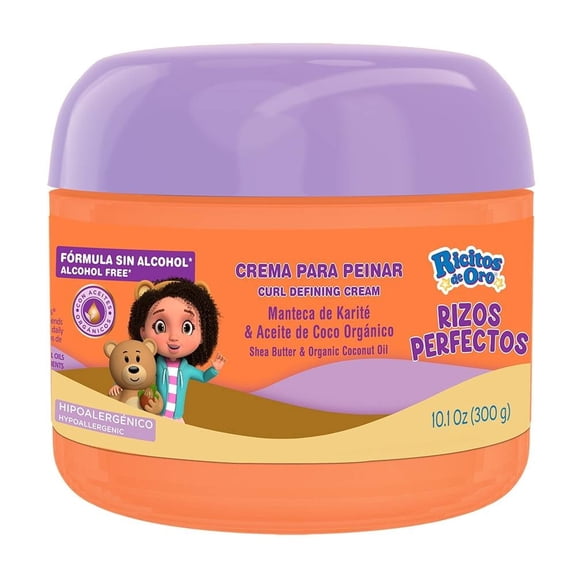 Crema para peinar Ricitos de Oro rizos perfectos manteca de karité y aceite de coco orgánico 300 g