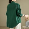 thumbnail image 3 of Craaazy Button Down Shirts For Women Twill Solid Color Long Sleeved Shirt Gifts For Women, 3 of 6