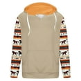 thumbnail image 3 of Penkiiy Unisex Hoddies Polynesian Tribal Pullover Casual Long Shirts Hooded Sweatshirt with Pocket 2XL Khaki, 3 of 3