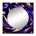 thumbnail image 2 of Designart "Purple And Yellow Felicity Futuristic Multitude" Abstract Liquid Ink Square Mirror For Wall Decor - Large Purple Square Mirror Printed Wall Decor - Modern Square Living Room Mirror, 2 of 5