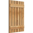 thumbnail image 2 of 22 3/4"W x 33"H TimberCraft Six 3 3/8" Boards Spaced Board-n-Batten Shutters, Rough Sawn Western Red Cedar (Per Pair), 2 of 13