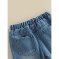 thumbnail image 6 of Bagilaanoe Toddler Baby Girls Jeans Elastic Waist Denim Flare Pants 1T 2T 3T 4T 5T 6T Kids Long Trousers Casual Clothes, 6 of 7