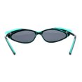thumbnail image 2 of Womens Retro Low Point Cat Eye Layered Plastic Frame Sunglasses Green Orange Black, 2 of 4