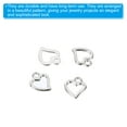 thumbnail image 5 of Uxcell Metal Pendants Drops, 50 Pack Hollow Heart Shape Mini Pendant for Jewelry Making DIY, Silver, 5 of 5