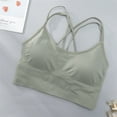 thumbnail image 3 of Penkiiy Sports Bras for Women Cozy Elasticity Bra Without Steel Ring Yoga Bra Quick Dry Underwear Green Bras, 3 of 8