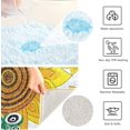 thumbnail image 4 of Dreamtimes Luxury Toilet Rugs U-Shaped 17.3"x13.4", Extra Soft and Absorbent Microfiber Bathroom Rugs, Non-Slip Toilet Bath Mat, Machine Wash Dry, Contour Bath Rugs for Toilet Base-Sunflower Butterfly, 4 of 4