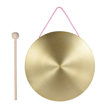 22cm Hand Gong Cymbals Brass Copper Chapel Opera Percussion Instruments with Round Play Hammer