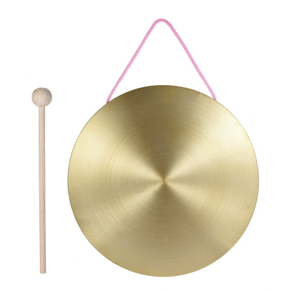 22cm Main Gong Cymbales Cuivre Chapelle Opéra Instruments de Percussion avec Marteau Rond
